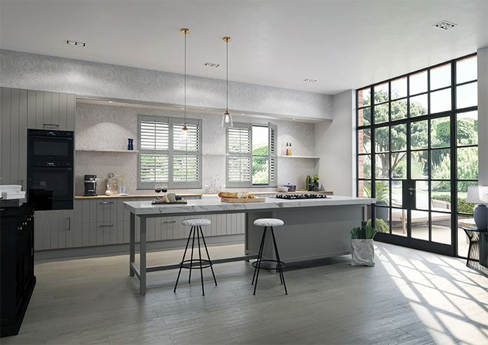 Kensington, Skyline Grey - Full Height Plantation Shutter - Image 7